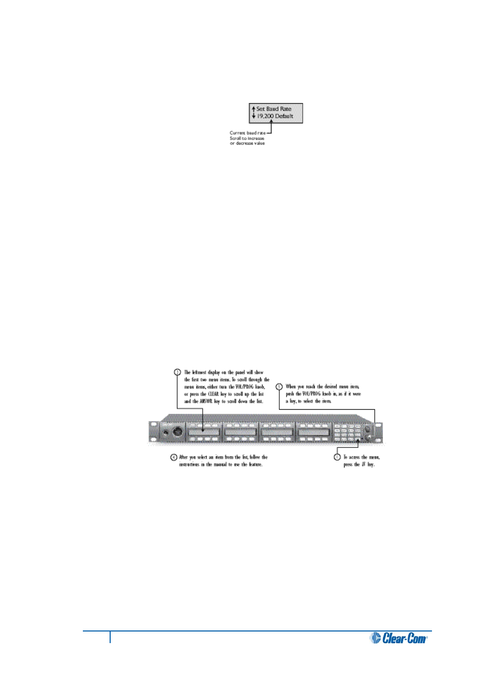 14 selecting a feature from the feature menu, Selecting a feature from the feature menu | Clear-Com i-Series Panels User Manual | Page 48 / 87