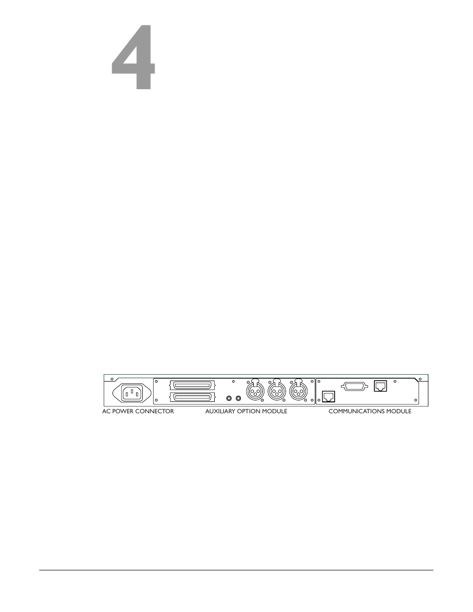 Rear-panel modules, Ac power, Rear-panel modules -1 | Ac power -1 | Clear-Com i-Series Panels User Manual | Page 57 / 109