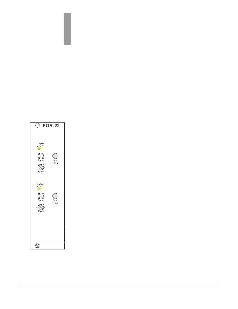 Operating the for-22 interface, Description, Operating the for-22 interface -1 | Description -1 | Clear-Com FOR-22 User Manual | Page 7 / 28