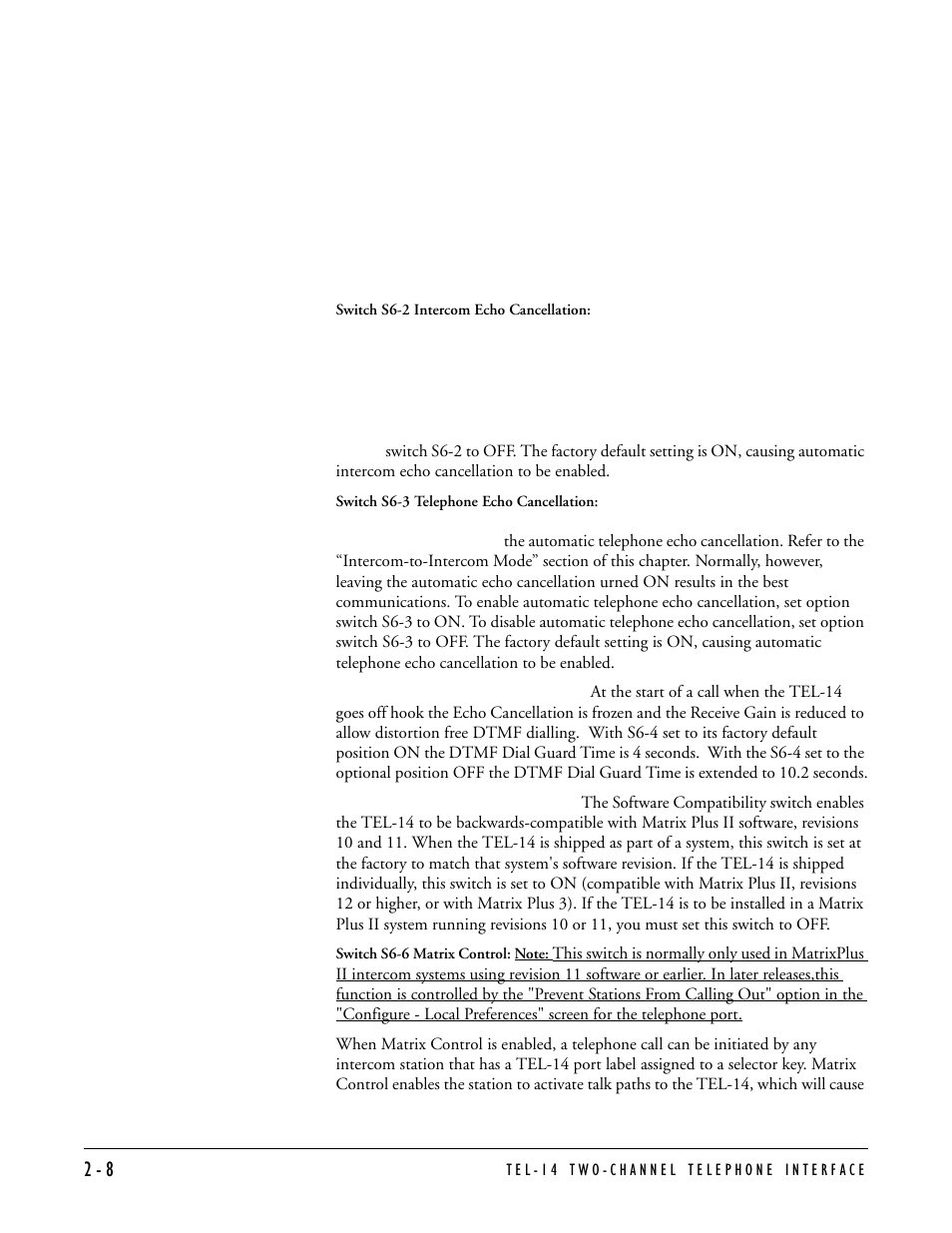 Clear-Com TEL-14 User Manual | Page 22 / 38