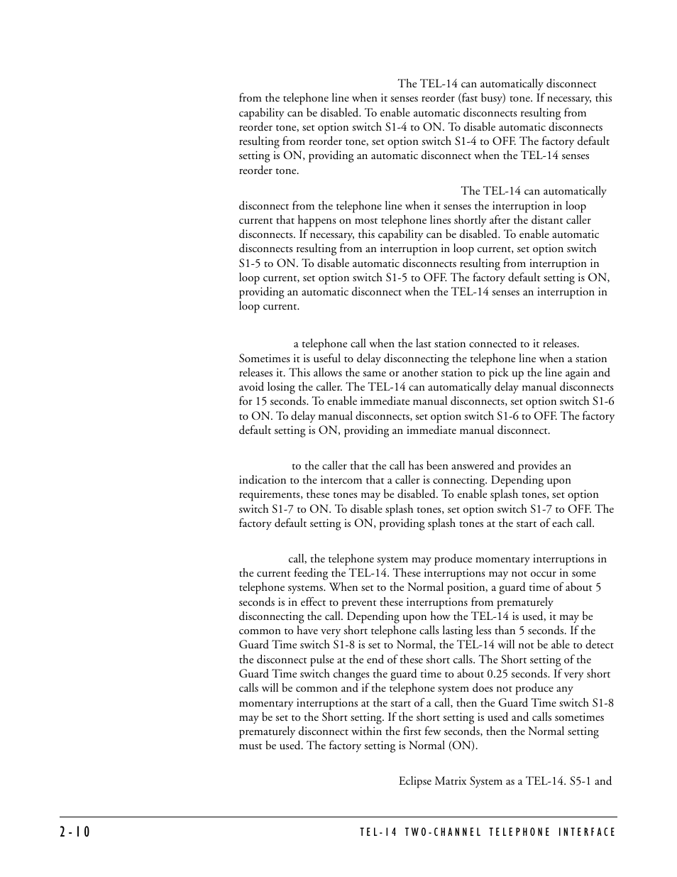 Clear-Com TEL-14 User Manual | Page 24 / 38