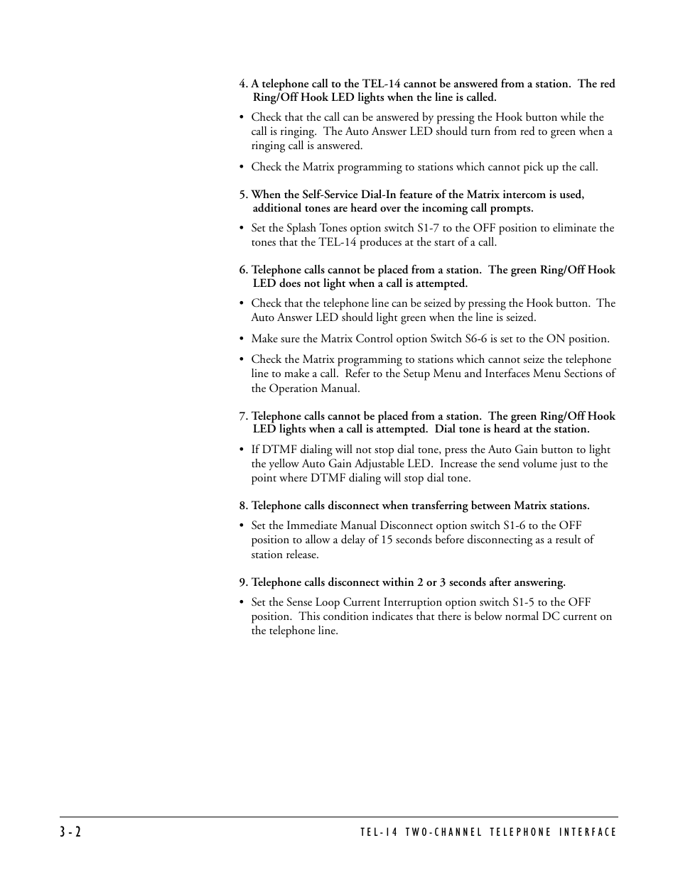 Clear-Com TEL-14 User Manual | Page 30 / 38