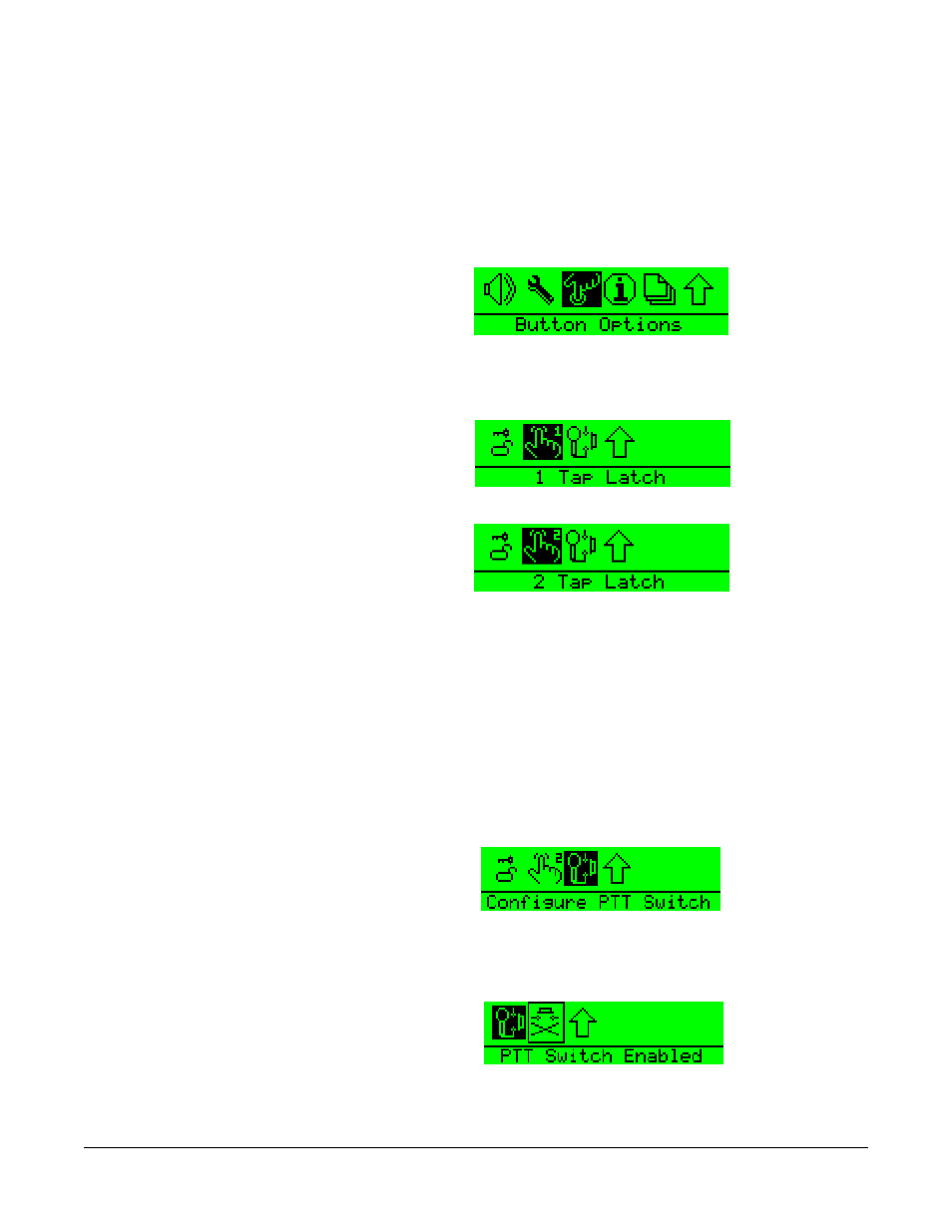Tap latch, Ptt configuration, Tap latch -15 | Ptt configuration -15 | Clear-Com FreeSpeak Beltpack User Manual | Page 49 / 89
