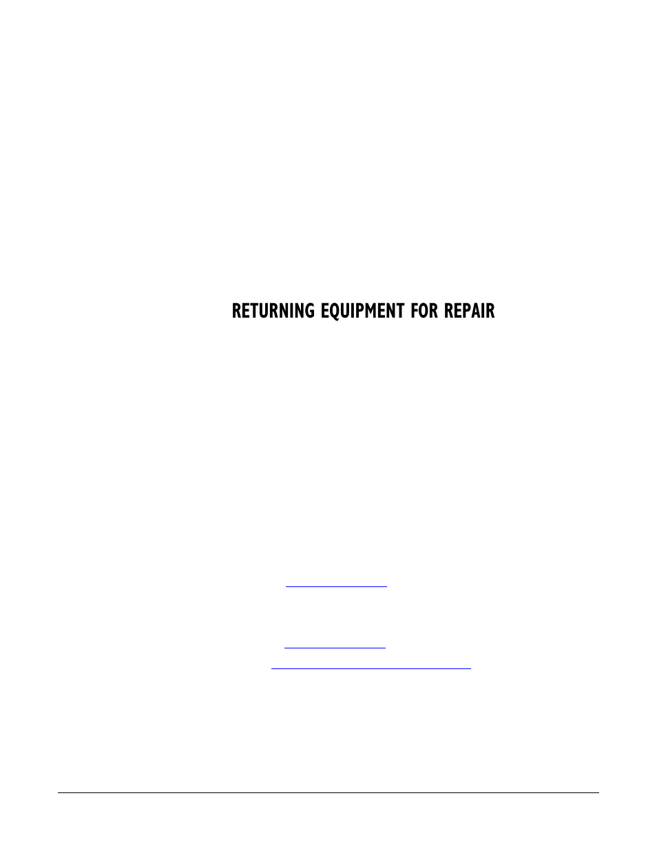 Returning equipment for repair | Clear-Com BAL-8 User Manual | Page 15 / 16