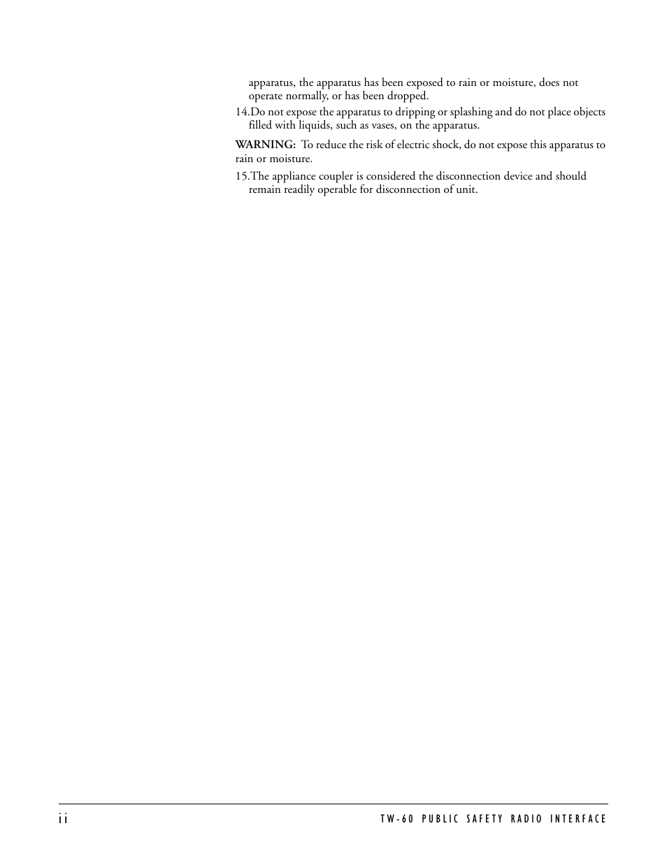 Clear-Com TW-60 User Manual | Page 6 / 24