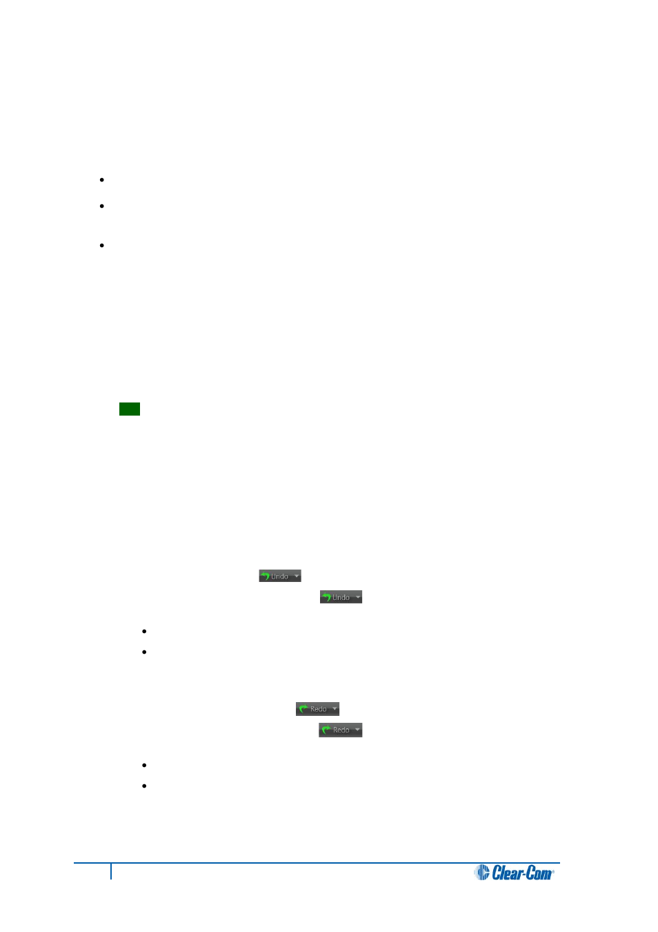 6 dragging and dropping, 7 undoing and redoing, Dragging and dropping | Undoing and redoing | Clear-Com Production-Maestro-Pro User Manual | Page 22 / 58