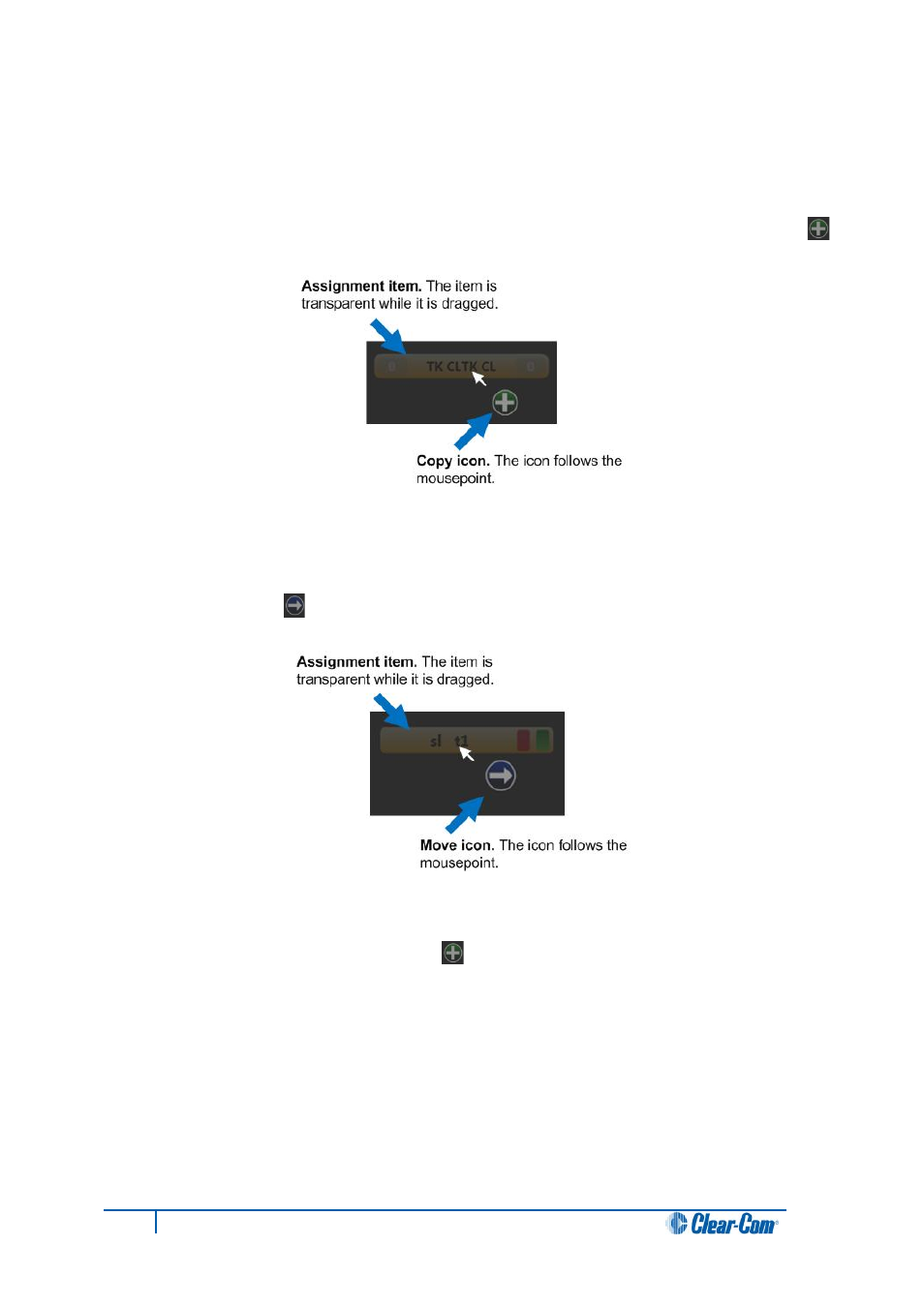 Copy, move and exclusive assignments | Clear-Com Production-Maestro-Pro User Manual | Page 32 / 58