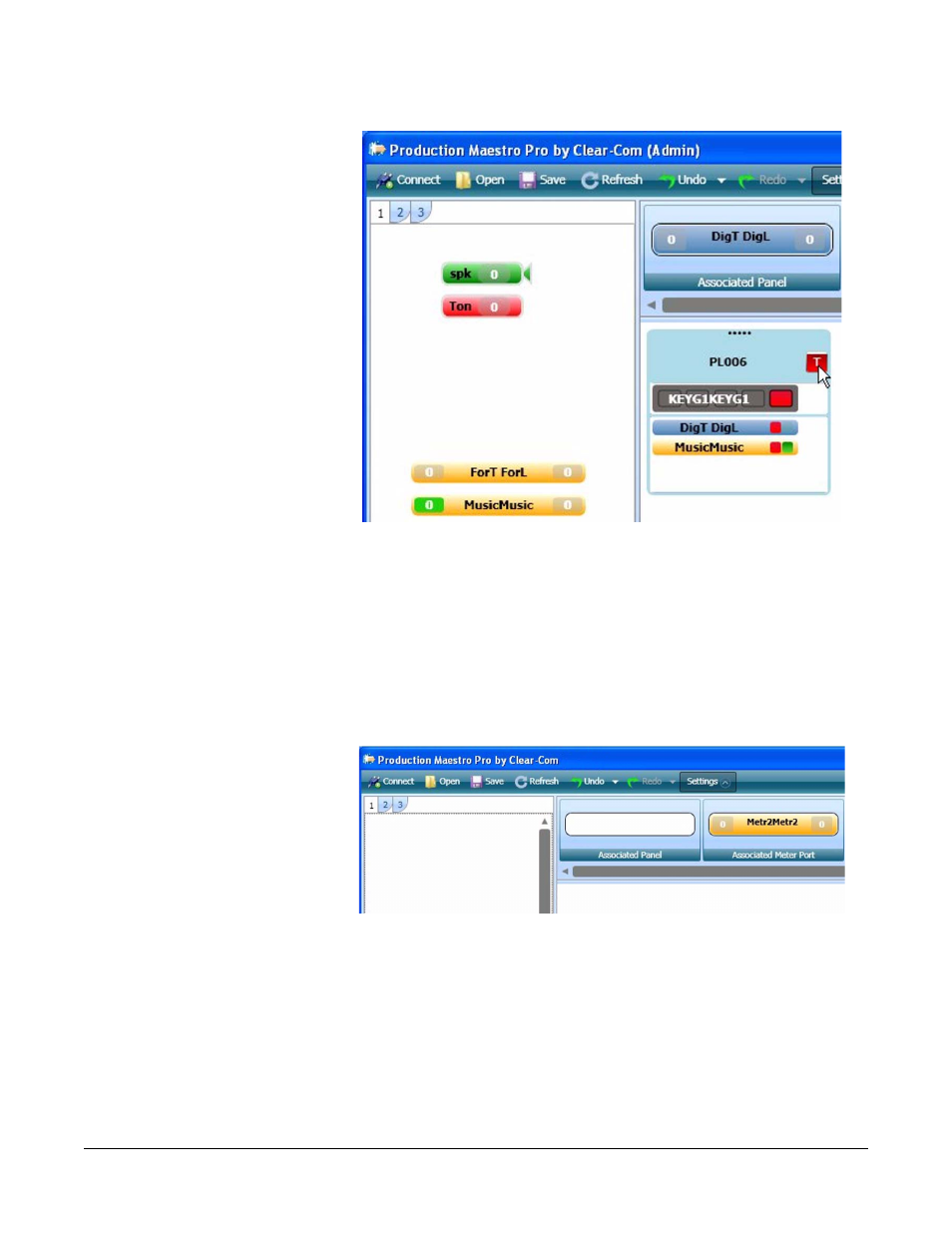 Associated meter port, Associated meter port -41 | Clear-Com Production-Maestro-Pro User Manual | Page 51 / 86