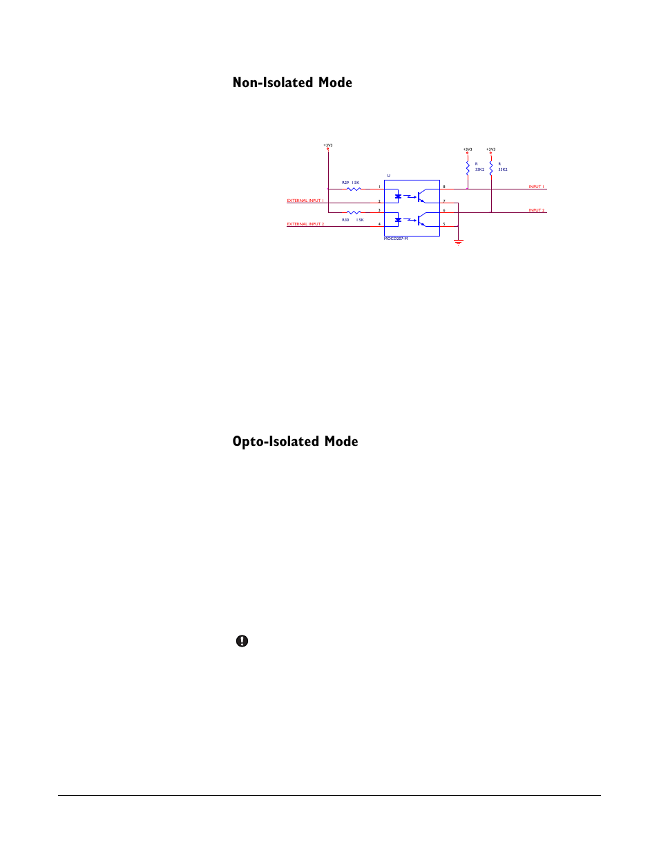 Non-isolated mode, Opto-isolated mode, Figure 4-6 sho ws the non-isolated connection | Clear-Com Eclipse-PiCo User Manual | Page 46 / 79