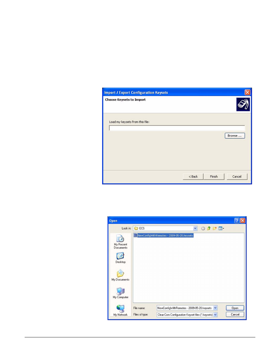 Importing configuration keysets, Importing configuration keysets -12 | Clear-Com Eclipse-Omega User Manual | Page 102 / 466