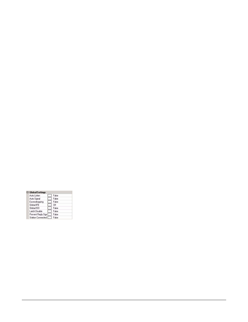 Port number, Shared port, Split label | Talk label, Applies to, Global settings, Auto listen, Port number -21, Shared port -21, Split label -21 | Clear-Com Eclipse-Omega User Manual | Page 131 / 466