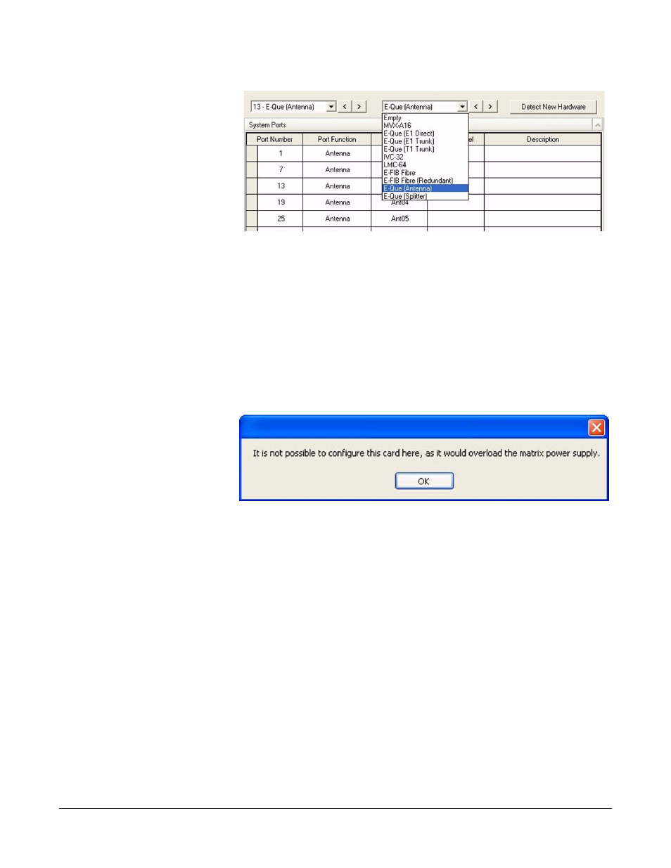 E1 direct, Port function, Talk label | Listen label, Description, E1 direct -46 | Clear-Com Eclipse-Omega User Manual | Page 156 / 466