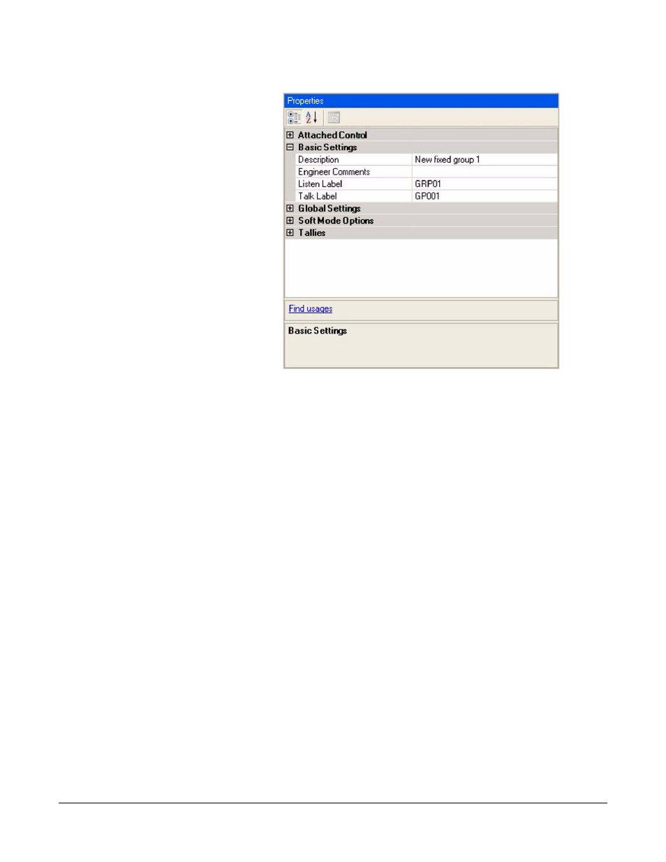 Fixed group global settings, Fixed group global settings -72, Figure 5-4 fixed group basic settings screen -72 | Clear-Com Eclipse-Omega User Manual | Page 182 / 466