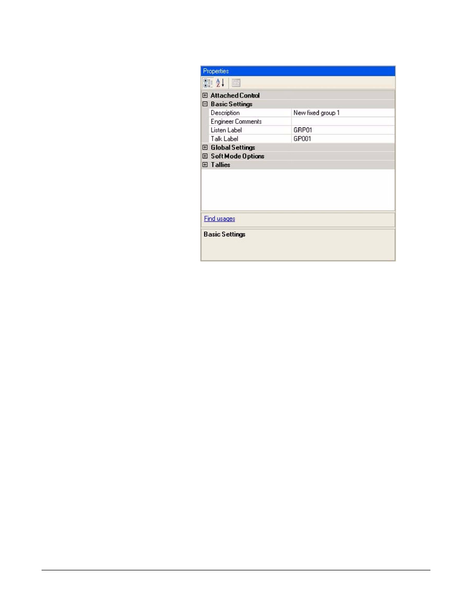 Fixed group soft mode options, Fixed group soft mode options -73, Figure 5-5 fixed group global settings -73 | Clear-Com Eclipse-Omega User Manual | Page 183 / 466