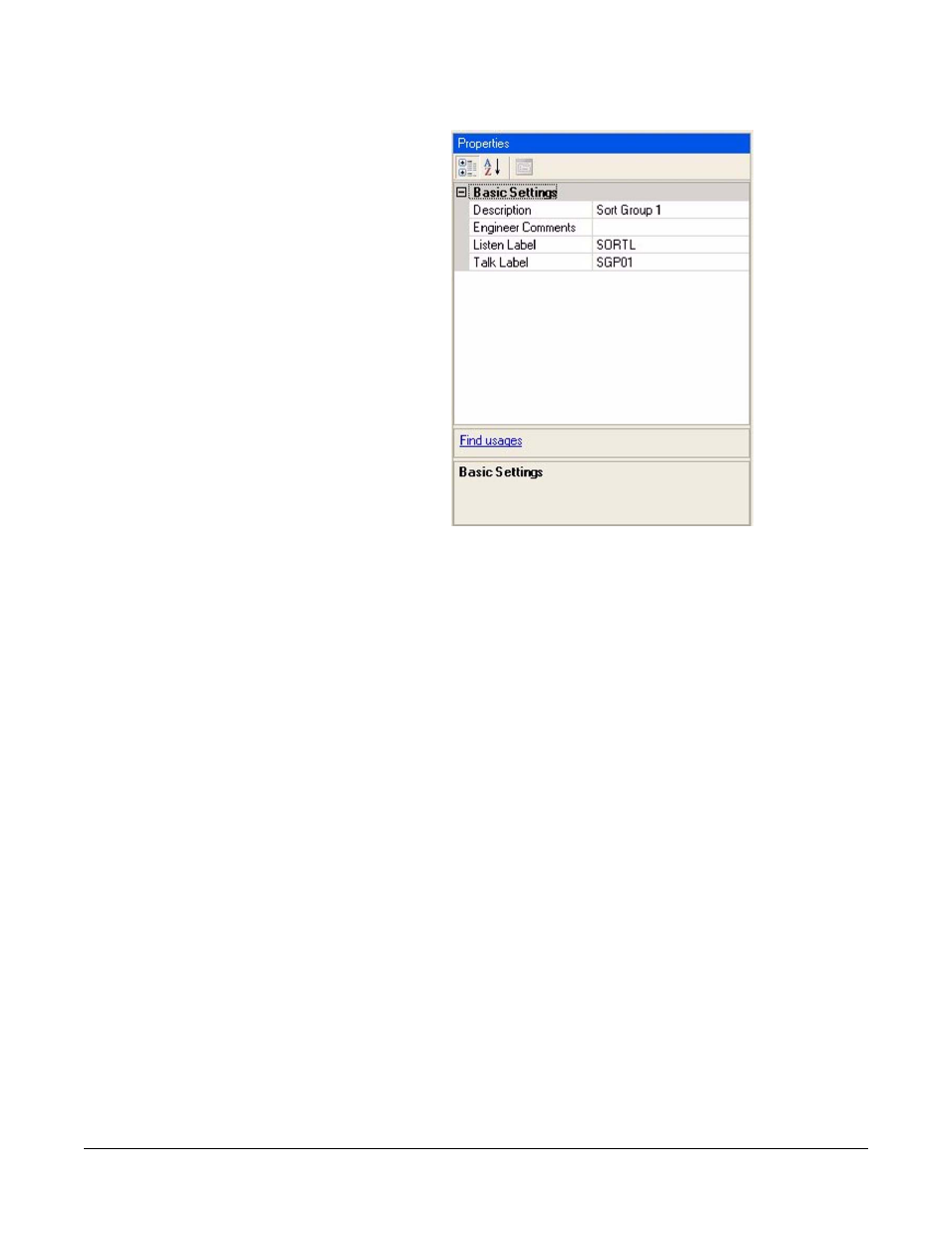 Basic settings, Description, Engineer comments | Listen label, Talk label, Basic settings -78, Description -78, Engineer comments -78, Listen label -78, Talk label -78 | Clear-Com Eclipse-Omega User Manual | Page 188 / 466