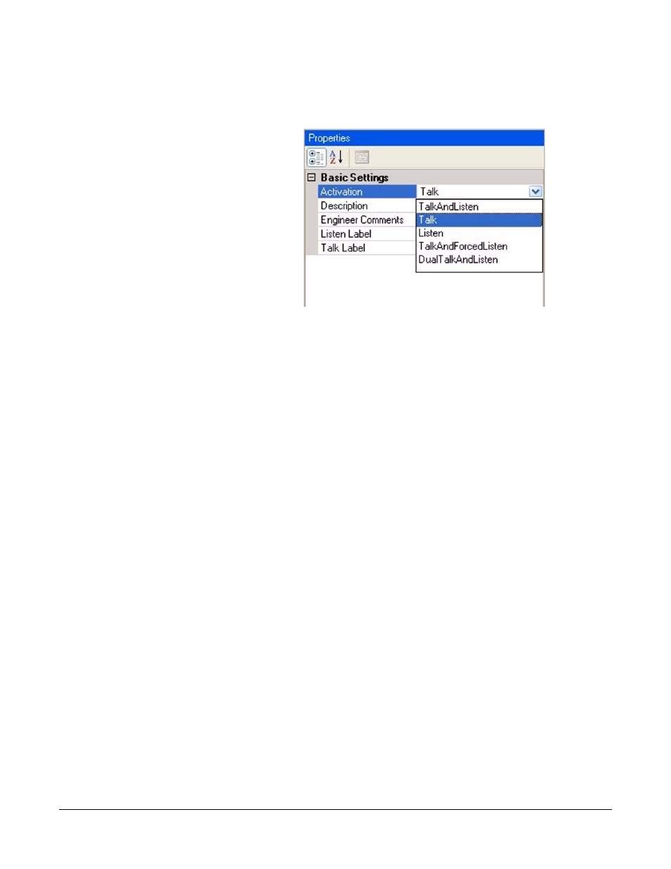 Description, Engineer comments, Listen label | Description -80, Engineer comments -80, Listen label -80, Figure 5-12 key group activation -80 | Clear-Com Eclipse-Omega User Manual | Page 190 / 466