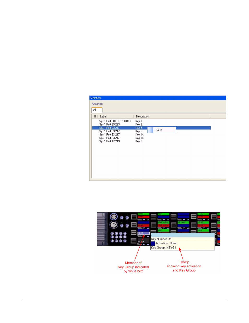 Talk label, Key group members, Talk label -81 | Key group members -81 | Clear-Com Eclipse-Omega User Manual | Page 191 / 466