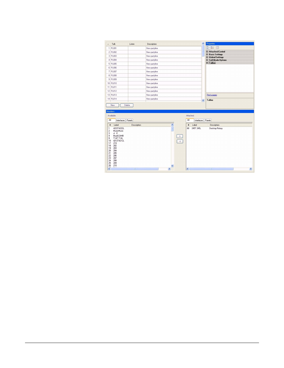 Figure 5-18 party line setup screen -85 | Clear-Com Eclipse-Omega User Manual | Page 195 / 466