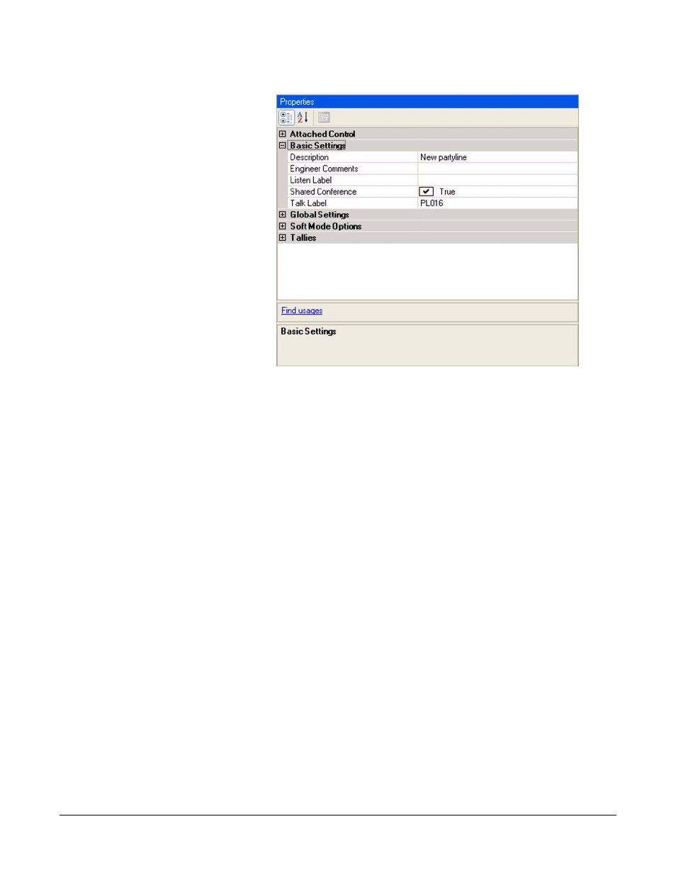 Party line global settings, Party line global settings -87, Figure 5-20 party line basic settings -87 | Clear-Com Eclipse-Omega User Manual | Page 197 / 466