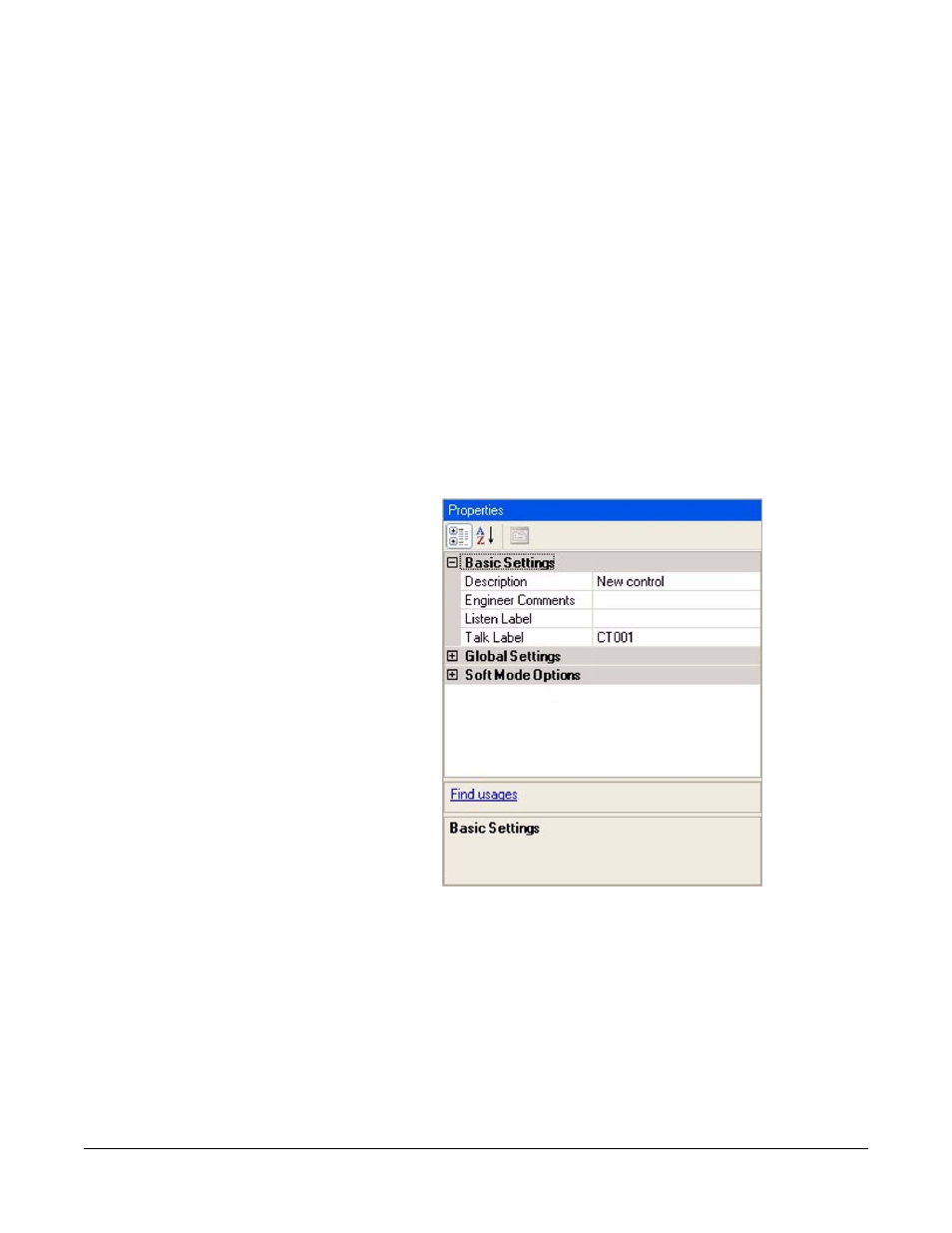 Properties, Controls basic settings, Global settings | Properties -99, Controls basic settings -99, Global settings -99, Figure 5-29 control manager basic settings -99 | Clear-Com Eclipse-Omega User Manual | Page 209 / 466