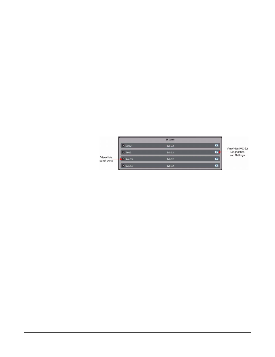 Ip cards, Ip cards -9, Figure 6-14 ivc-32 cards list -9 | Clear-Com Eclipse-Omega User Manual | Page 241 / 466