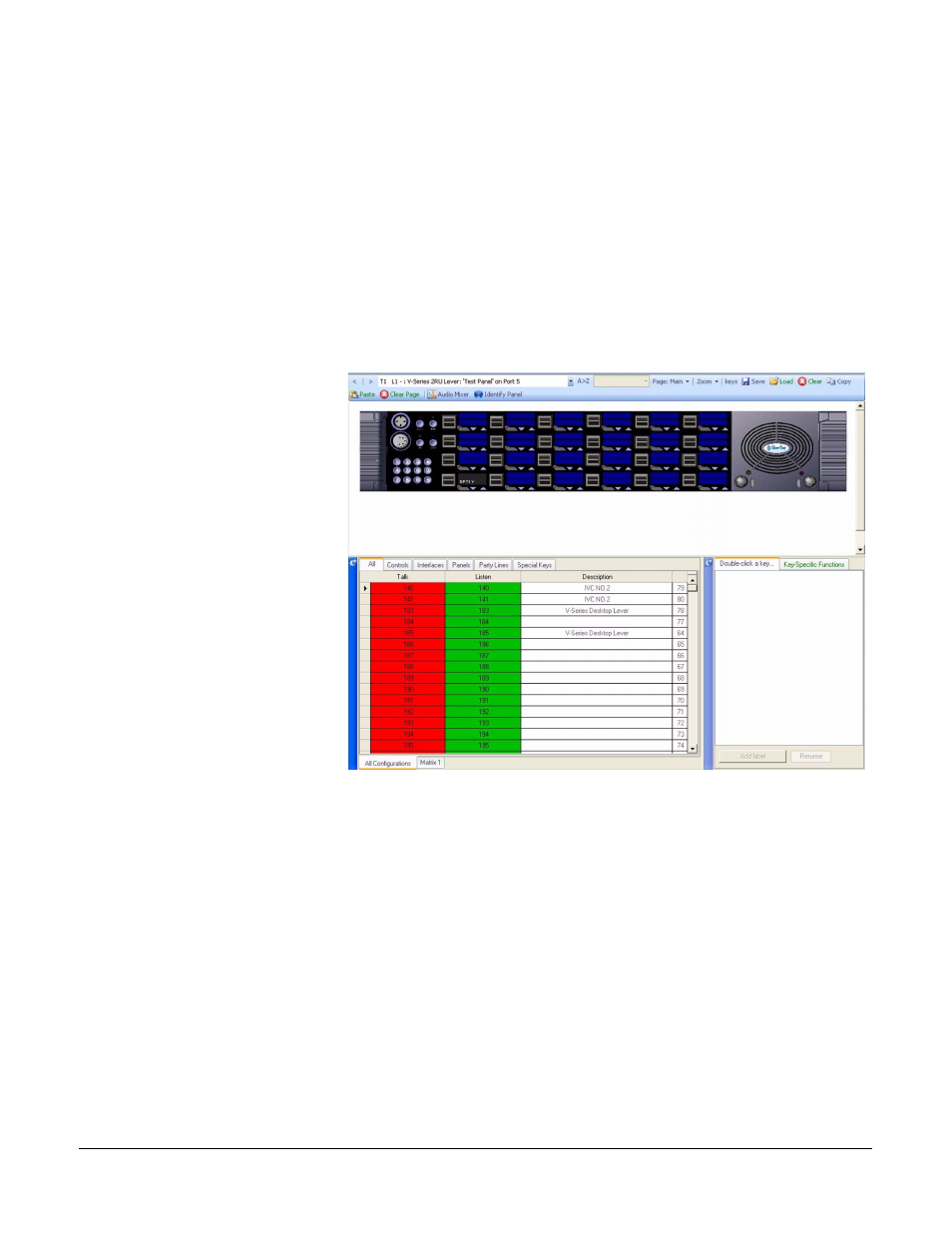 Panel programming, Panel programming -1, Figure 7-1 panel programming screen -1 | Clear-Com Eclipse-Omega User Manual | Page 253 / 466