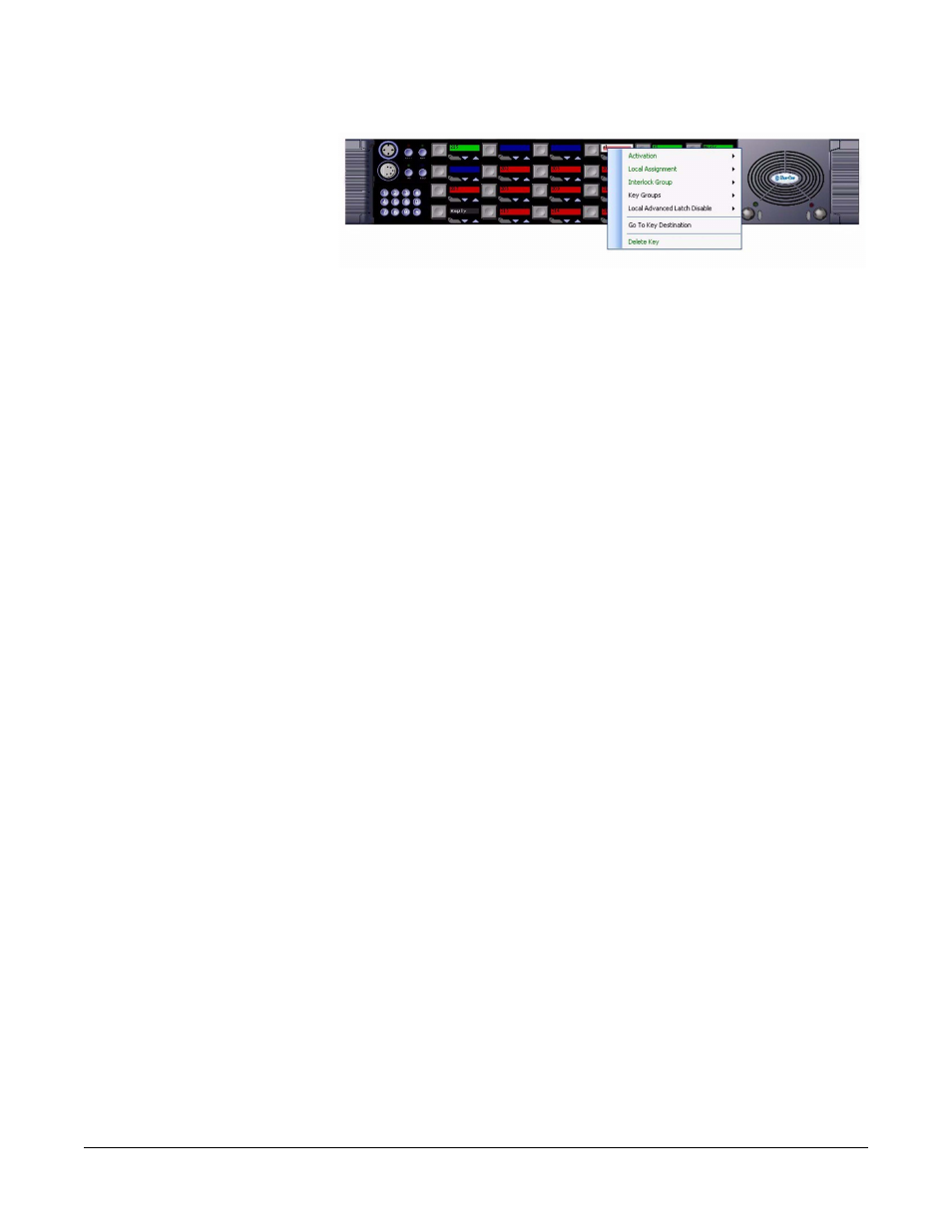 Local assignment, Interlock group, Local assignment -8 | Interlock group -8, Figure 7-10 pushbutton properties menu -8 | Clear-Com Eclipse-Omega User Manual | Page 260 / 466