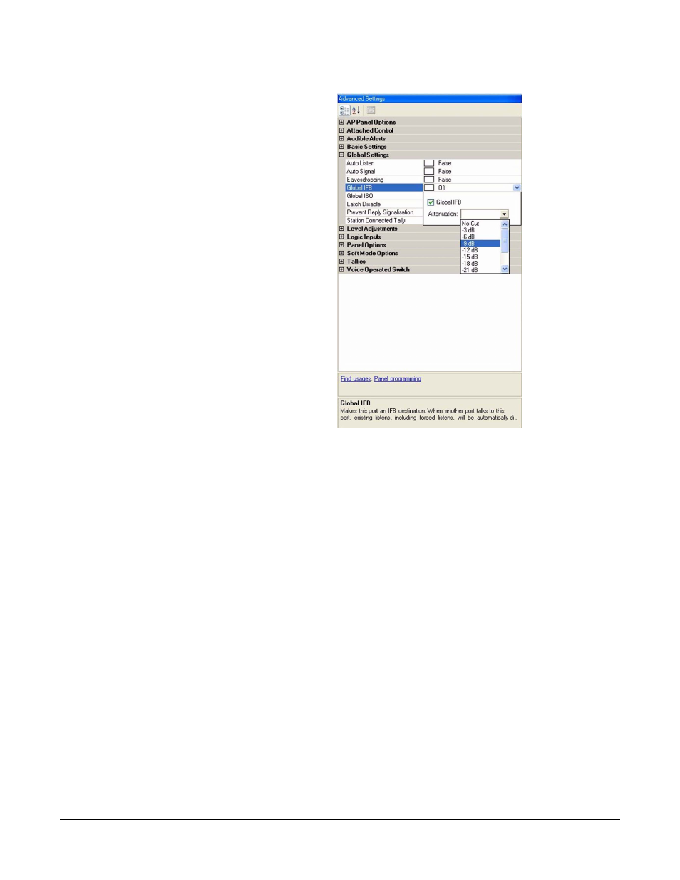 Figure 7-54 ifb attenuation set -44 | Clear-Com Eclipse-Omega User Manual | Page 296 / 466