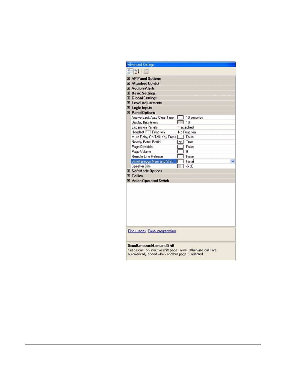 Figure 7-58 main and shift option for ics 2003 -48 | Clear-Com Eclipse-Omega User Manual | Page 300 / 466