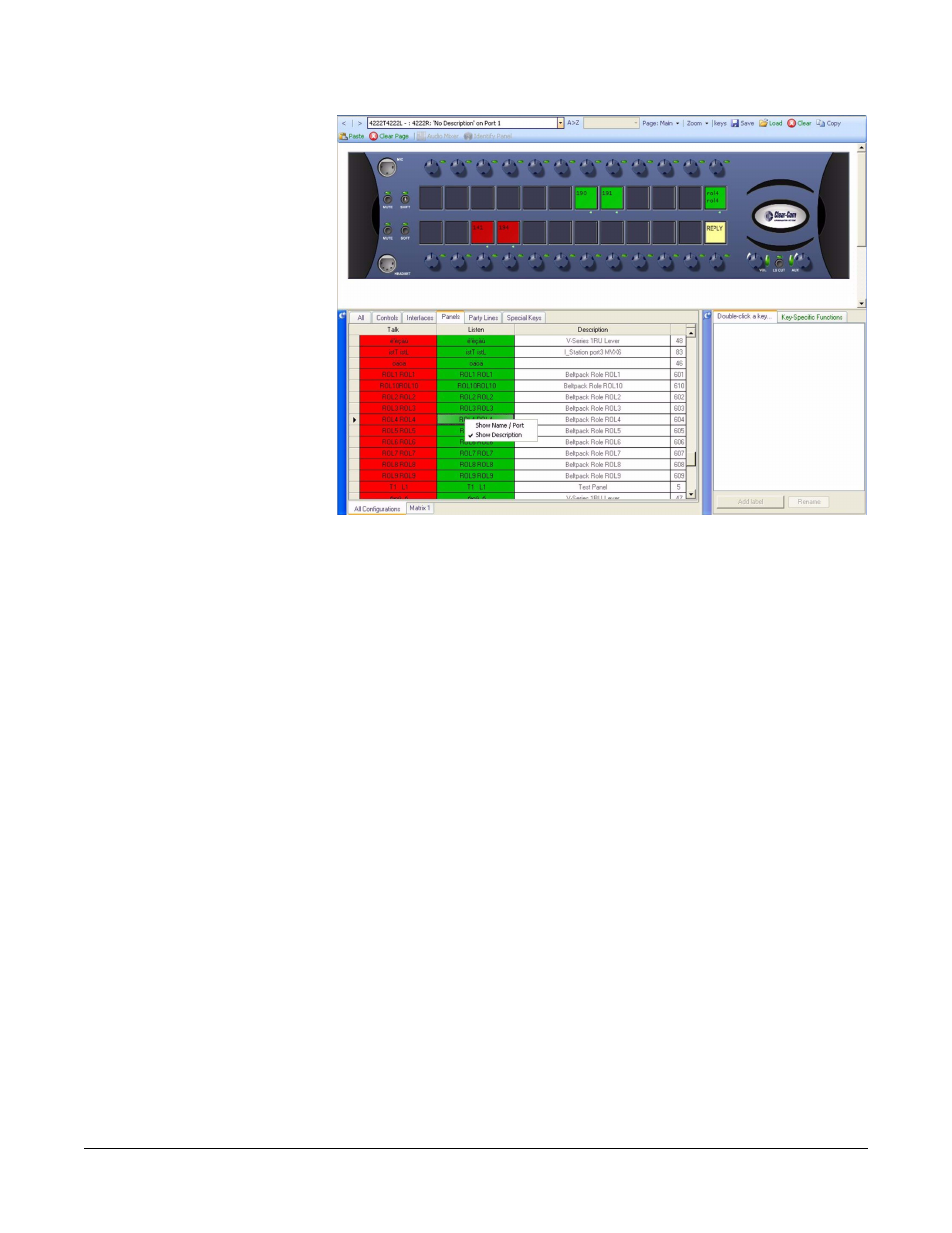 Figure 7-60 port display -50 | Clear-Com Eclipse-Omega User Manual | Page 302 / 466