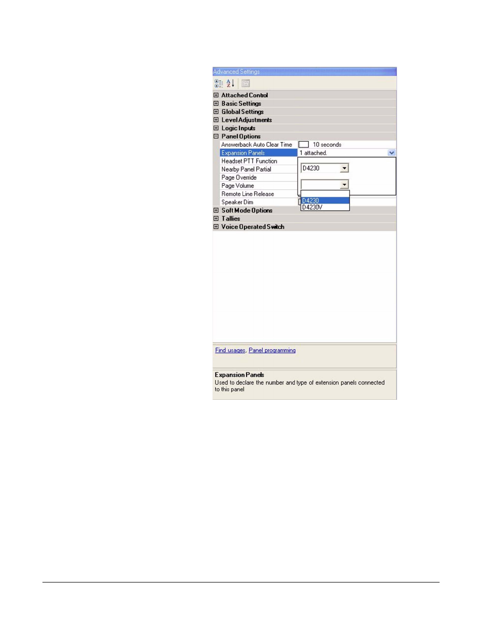 Figure 7-73 select the expansion menu -62 | Clear-Com Eclipse-Omega User Manual | Page 314 / 466