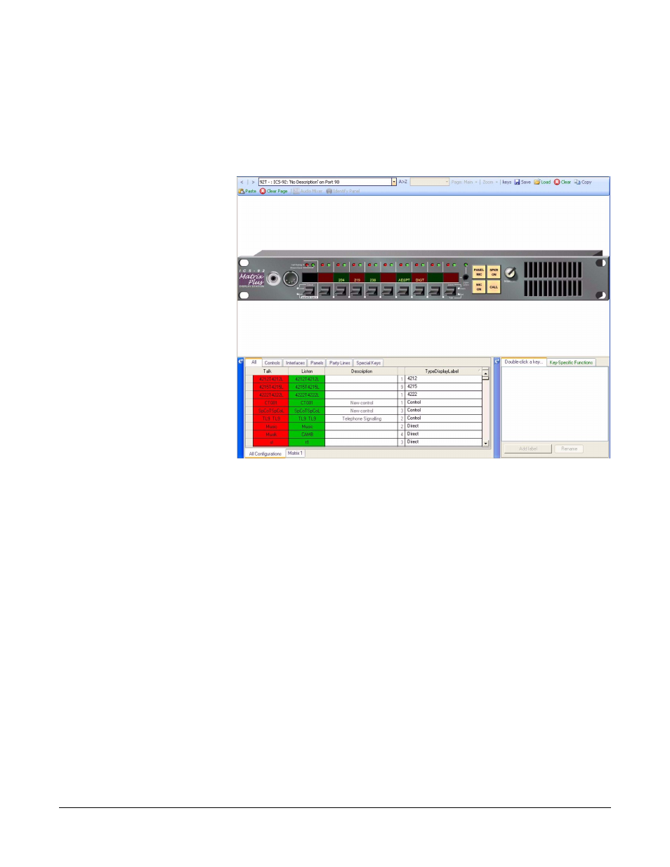 General panel setups, Stacked keys, Creating a stacked key | General panel setups -66, Stacked keys -66, Creating a stacked key -66, Figure 7-77 stacked keys screen -66 | Clear-Com Eclipse-Omega User Manual | Page 318 / 466