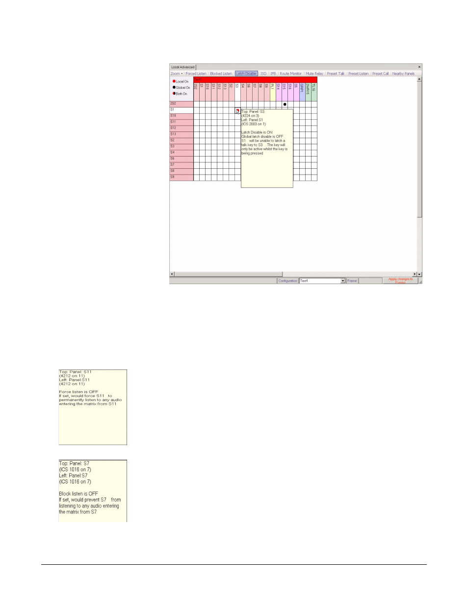 Forced listen, Blocked listen, Forced listen -73 | Blocked listen -73 | Clear-Com Eclipse-Omega User Manual | Page 325 / 466