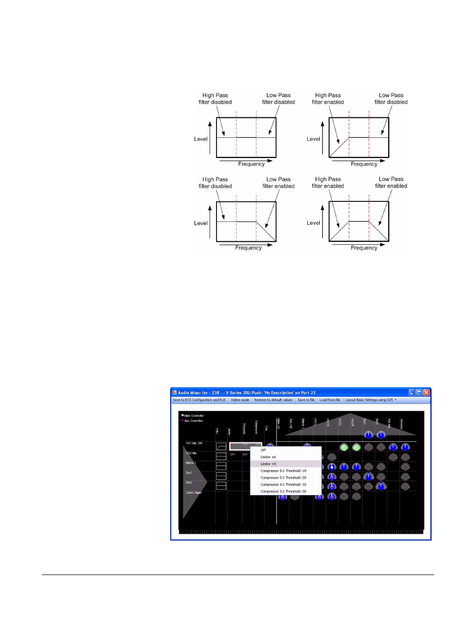 Limiter/threshold/compressor, Limiter/threshold/compressor -8 | Clear-Com Eclipse-Omega User Manual | Page 336 / 466