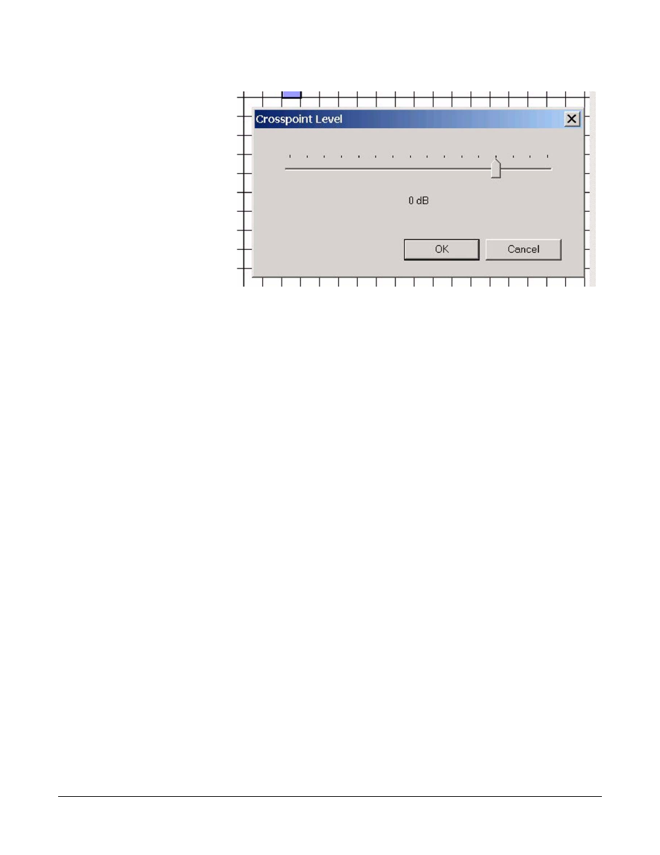 Crosspoint settings and averaging, Crosspoint settings and averaging -6, Figure 14-7 crosspoint level slider -6 | Clear-Com Eclipse-Omega User Manual | Page 436 / 466