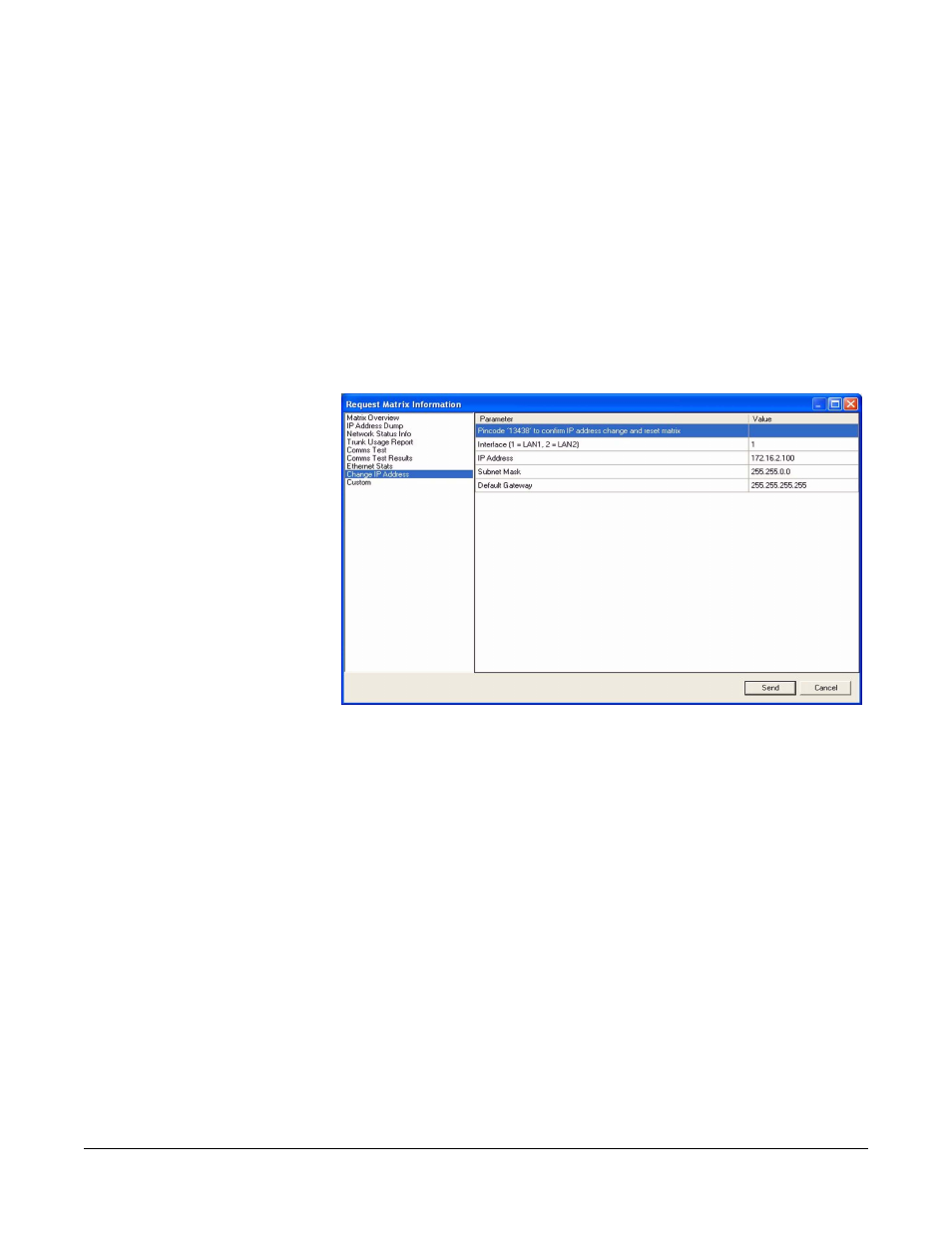 Ethernet stats, Change ip address, Custom | Audio alerts, Ethernet stats -10, Change ip address -10, Custom -10, Audio alerts -10, Figure 14-10 ip address setup display -10 | Clear-Com Eclipse-Omega User Manual | Page 440 / 466