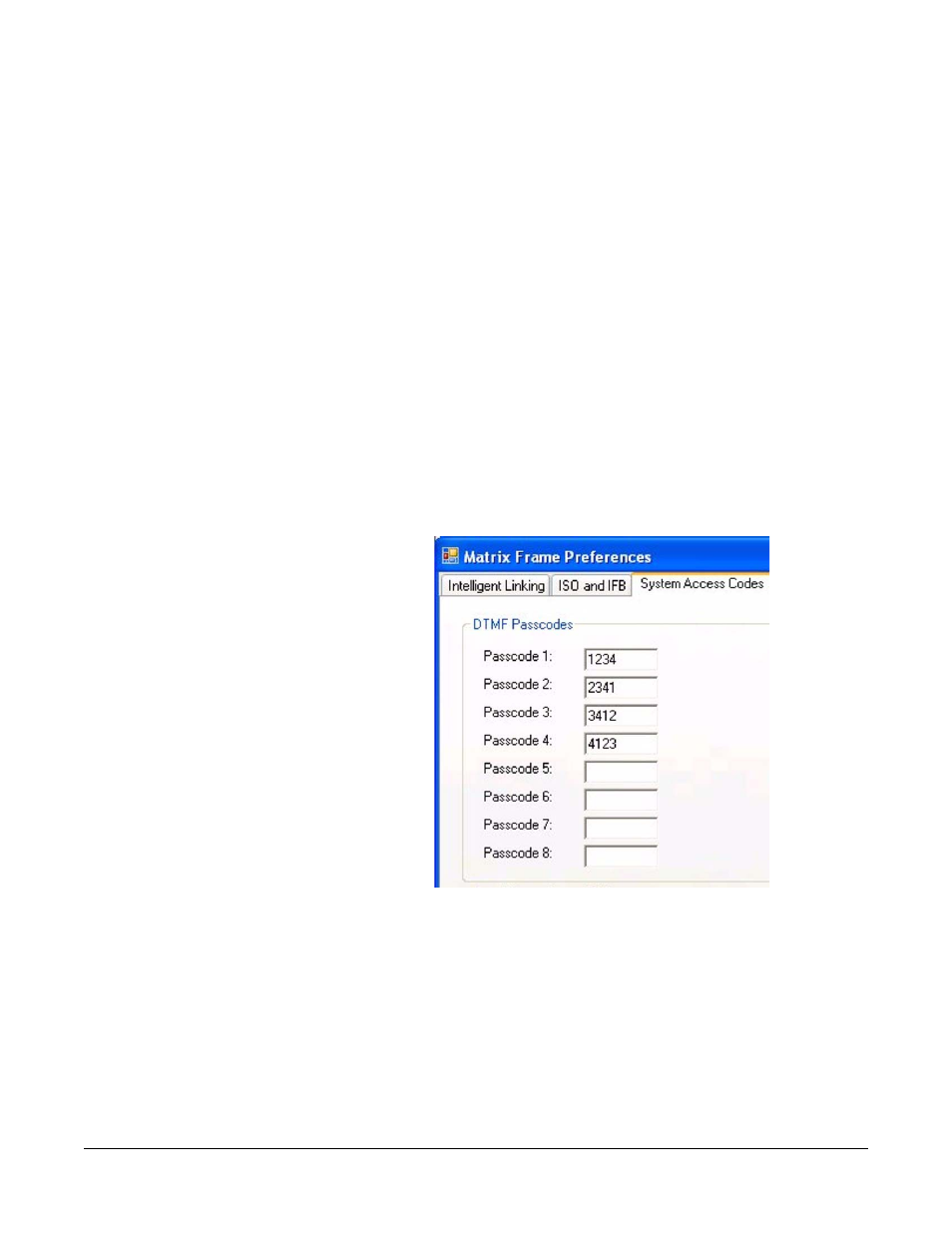 Panel menu access code, Figure 3-25 system passcodes -21 | Clear-Com Eclipse-Omega User Manual | Page 75 / 466