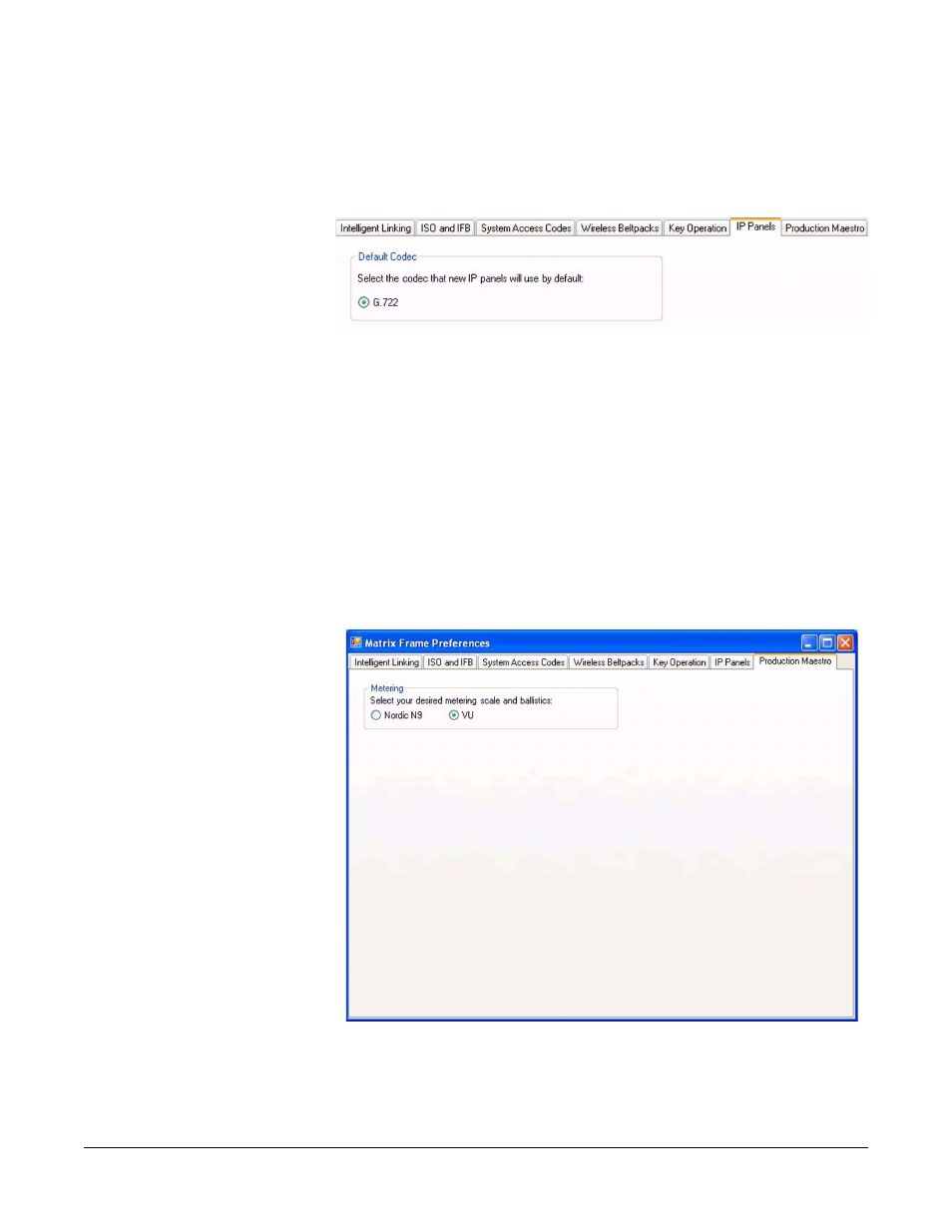 Ip panels setup, Production maestro setup, Ip panels setup -26 | Production maestro setup -26 | Clear-Com Eclipse-Omega User Manual | Page 80 / 466