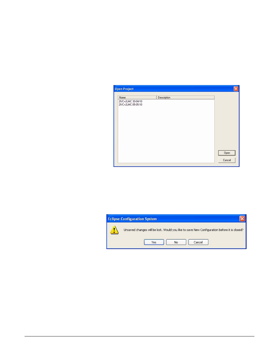 Opening a project, Opening a project -3 | Clear-Com Eclipse-Omega User Manual | Page 93 / 466