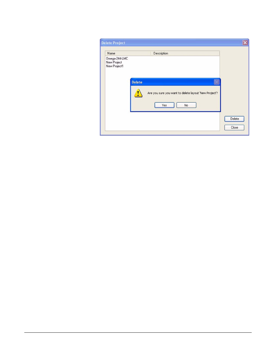 Figure 4-8 configuration delete screen -6 | Clear-Com Eclipse-Omega User Manual | Page 96 / 466