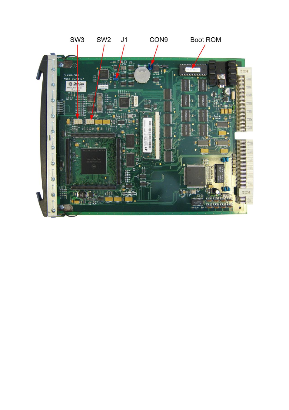 Figure 2, Omega/median cpu card, Eclipse upgrade reference manual | Clear-Com Eclipse-Omega User Manual | Page 14 / 155