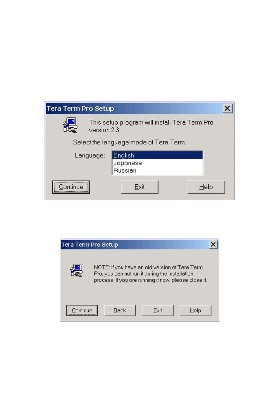 10 appendix k – teraterm installation, Appendix k – teraterm installation, Figure 142 | Teraterm language selection, Figure 143, Teraterm installer, Eclipse upgrade reference manual | Clear-Com Eclipse-Omega User Manual | Page 146 / 155
