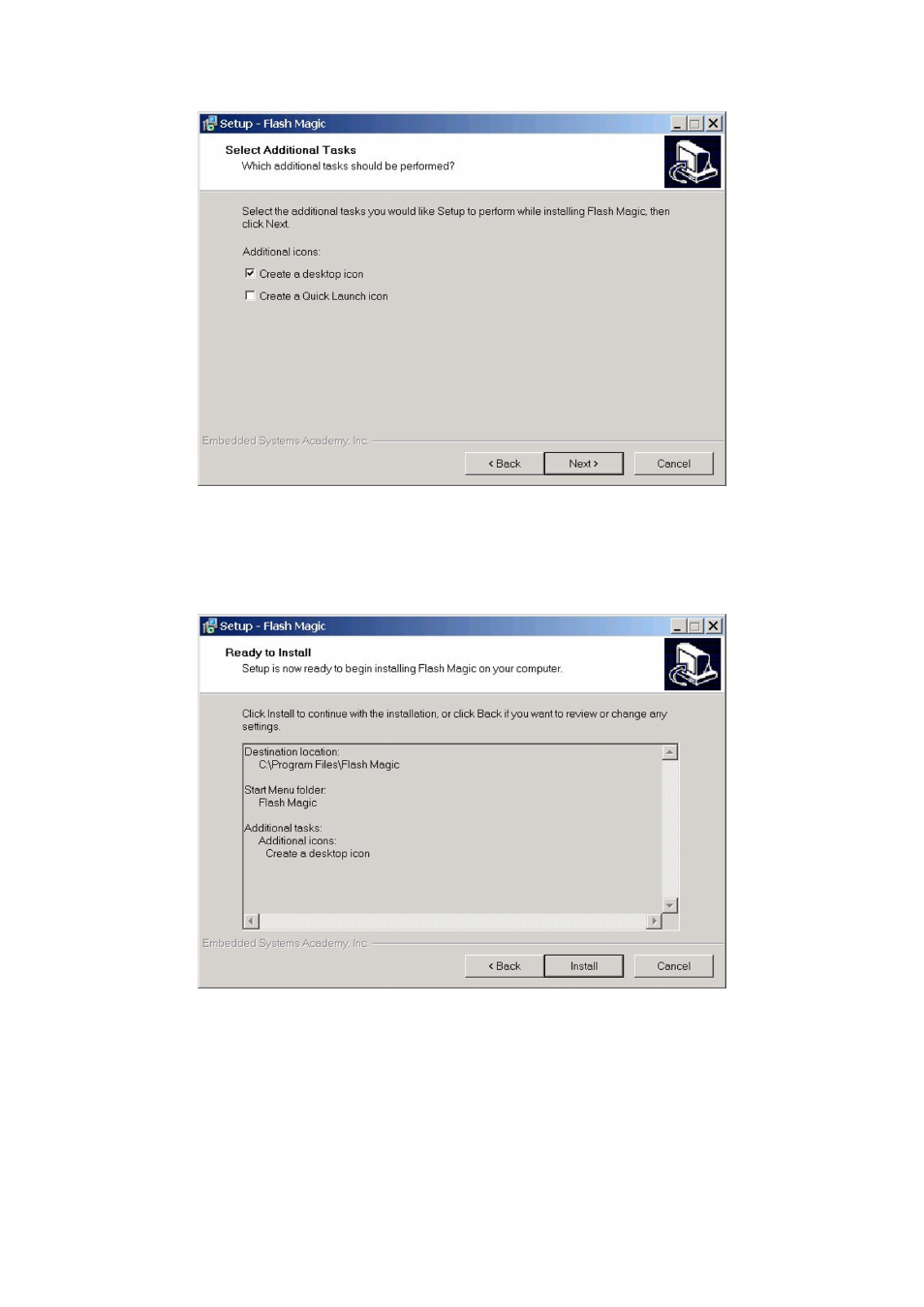Figure 156, Flash magic icons, Figure 157 | Flash magic installation setups, Eclipse upgrade reference manual | Clear-Com Eclipse-Omega User Manual | Page 153 / 155