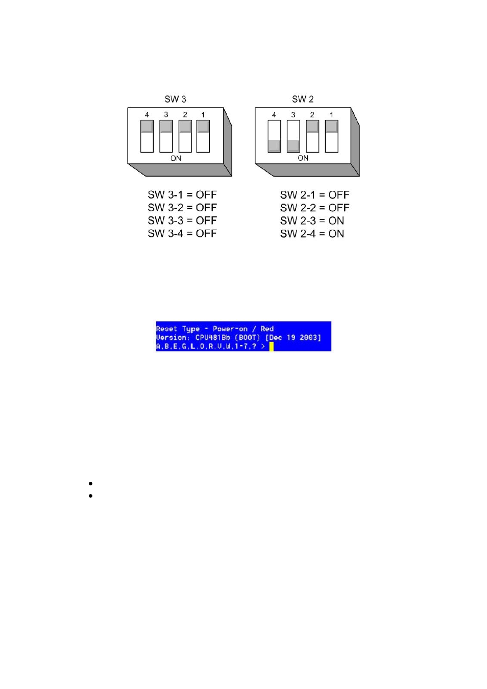 Figure 4, Cpu dip switches in test mode, Figure 5 | S4 driver boot output, Eclipse upgrade reference manual | Clear-Com Eclipse-Omega User Manual | Page 21 / 155