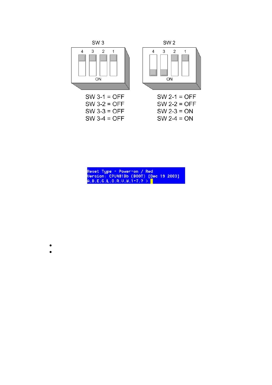 Figure 15, Cpu dip switches in test mode, Figure 16 | Boot display, Eclipse upgrade reference manual | Clear-Com Eclipse-Omega User Manual | Page 27 / 155