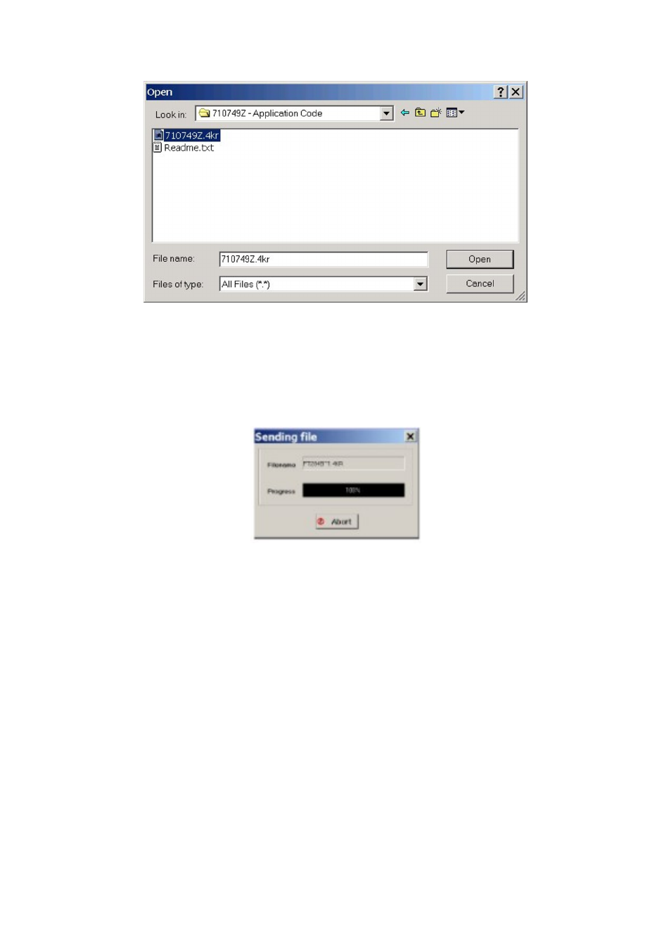 Figure 29, S4 driver file select, Figure 30 | S4 driver sending file, Eclipse upgrade reference manual | Clear-Com Eclipse-Omega User Manual | Page 42 / 155