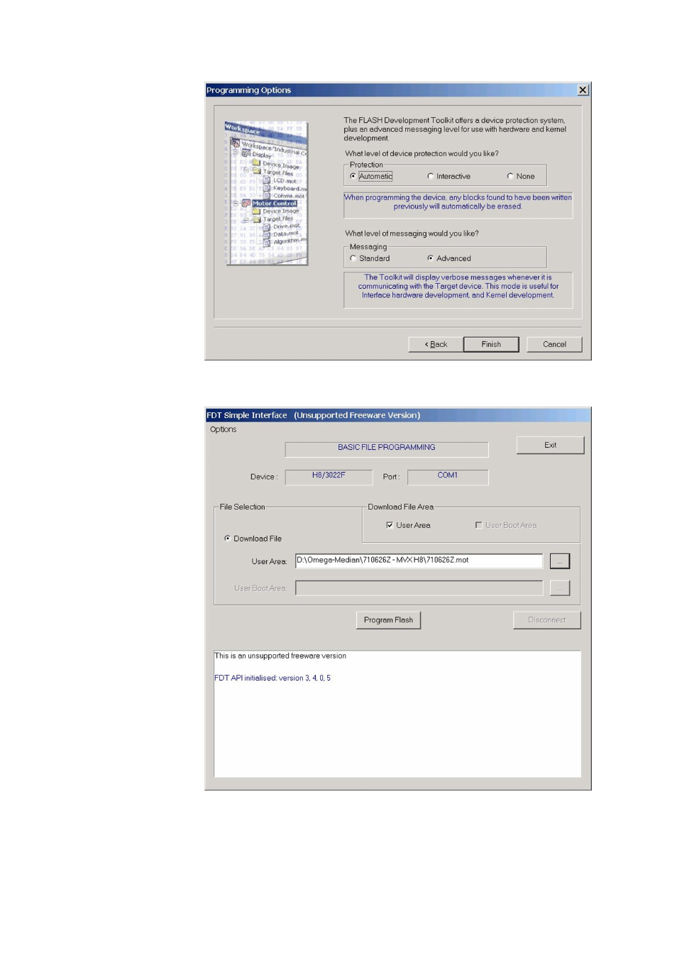 Figure 48, Select device protection, Figure 49 | Download window, Eclipse upgrade reference manual | Clear-Com Eclipse-Omega User Manual | Page 55 / 155