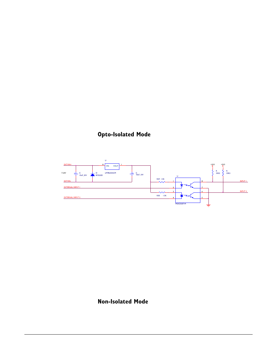 Opto-isolated mode, Non-isolated mode, Figure 7-14 shows the non-isolated connection | Clear-Com LMC-64 User Manual | Page 106 / 142