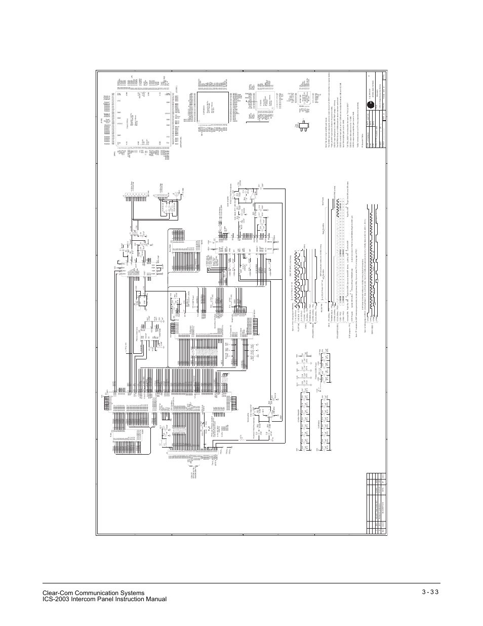 Schematic—com-20 communication pcb rev. c, Figure 3-20 | Clear-Com ICS-2003 User Manual | Page 73 / 97