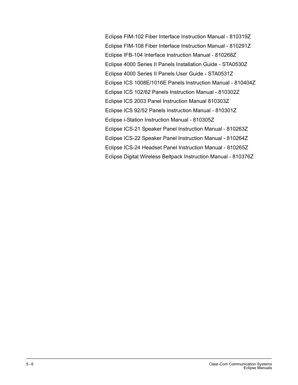 Clear-Com ICS-2003 User Manual | Page 88 / 97